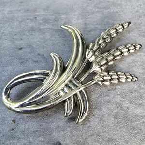 Danecraft Sterling Silver Wheat Sheaf Brooch Vintage Botanical Pin 8.5g